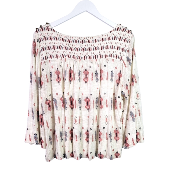 Lucky Brand | Tribal Aztec Pattern Blouse | Size Large - Picture 2 of 9